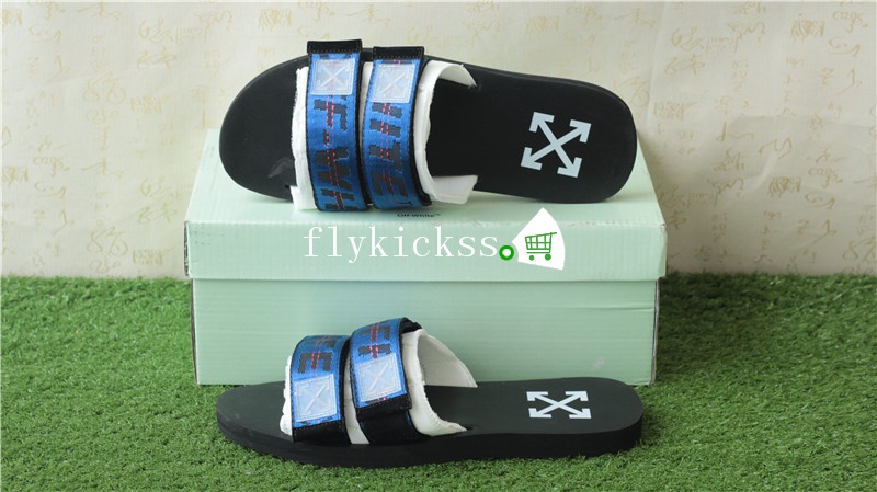 Off White Indoustrial Slides Black Royal